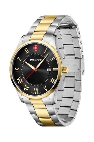 Stalen Quartz Horloge City Classic - Zilverkleurig en Goudkleurig