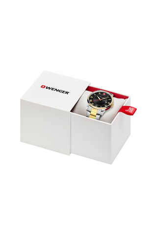 Stalen Quartz Horloge City Classic - Zilverkleurig en Goudkleurig