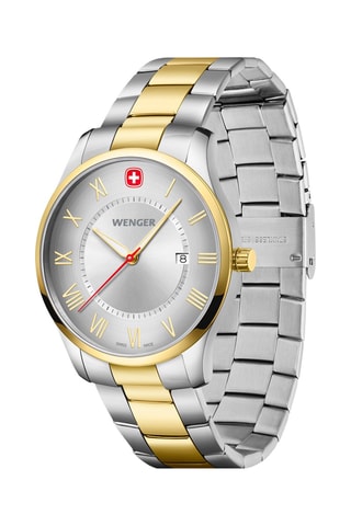 Stalen Quartz Horloge City Classic - Zilverkleurig en Goudkleurig
