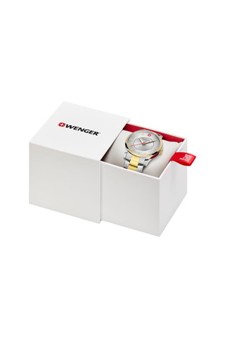 Stalen Quartz Horloge City Classic - Zilverkleurig en Goudkleurig