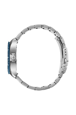 Stalen Quartz Horloge Seaforce - Zilverkleurig en Blauw