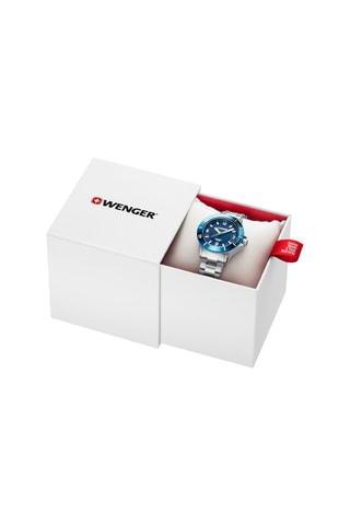 Stalen Quartz Horloge Seaforce - Zilverkleurig en Blauw