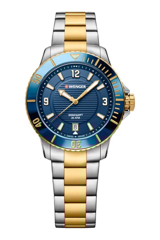 Stalen Quartz Horloge Seaforce - Zilverkleurig en Goudkleurig