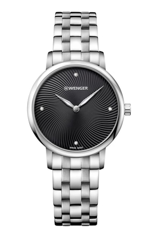 Stalen Quartz Horloge Urban Donnissima - Zwart en Zilverkleurig