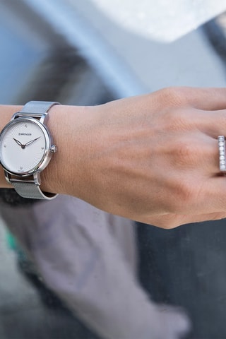 Quartz Schakelhorloge Urban Donnissima - Zilverkleurig en Zwart