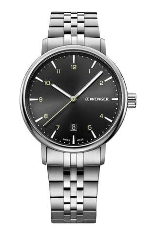 Stalen Quartz Horloge Urban Classic - Zilverkleurig en Zwart