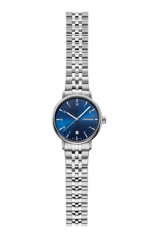 Stalen Quartz Horloge Urban Classic - Zilverkleurig en Blauw