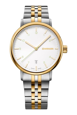 Stalen Quartz Horloge Urban Classic - Zilverkleurig en Goudkleurig