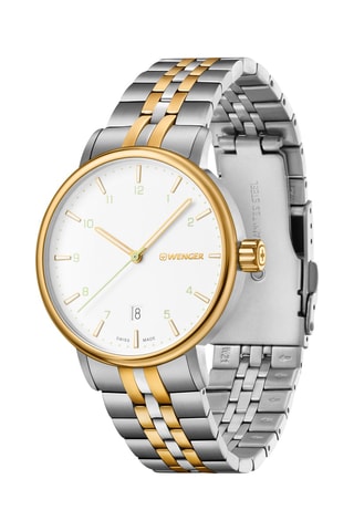 Stalen Quartz Horloge Urban Classic - Zilverkleurig en Goudkleurig