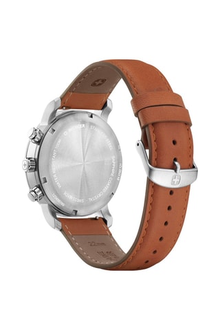 Leren Quartz Horloge Urban Classic - Chronograaf - Bruin en Zwart