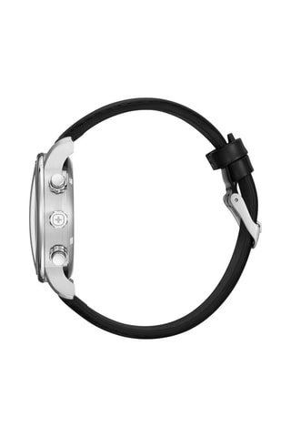 Leren Quartz Horloge Urban Classic - Chronograaf - Zwart en Zilverkleurig