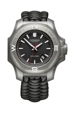 Nylon Quartz Horloge - Zwart en zilverkleurig