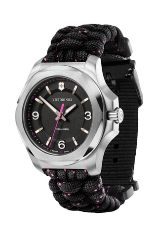 Nylon Quartz Horloge - Zwart en zilverkleurig