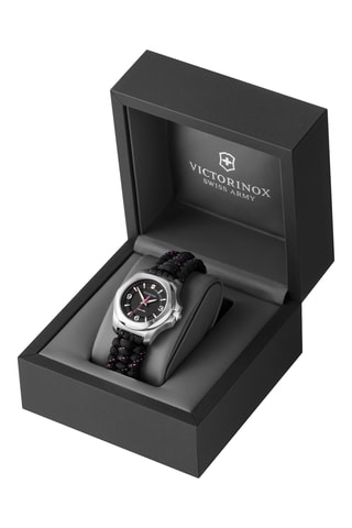 Nylon Quartz Horloge - Zwart en zilverkleurig