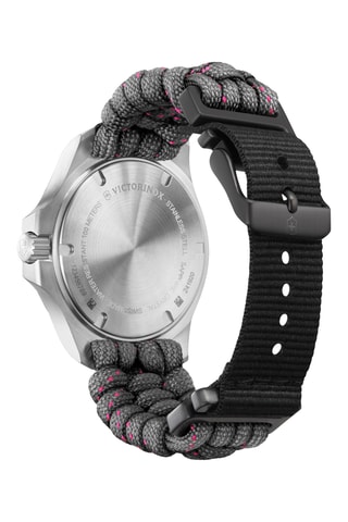Nylon Quartz Horloge - Grijs en zilverkleurig