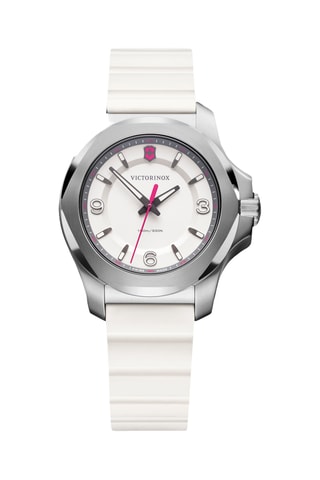 Natuurlijk Rubber Quartz Horloge - Wit en Zilverkleurig