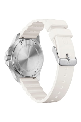 Natuurlijk Rubber Quartz Horloge - Wit en Zilverkleurig