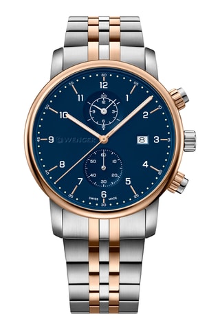 Roestvrijstalen Quartz Horloge - Chronograaf - Zilverkleurig en Goudkleurig