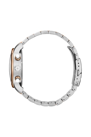 Roestvrijstalen Quartz Horloge - Chronograaf - Zilverkleurig en Goudkleurig