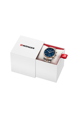 Roestvrijstalen Quartz Horloge - Chronograaf - Zilverkleurig en Goudkleurig