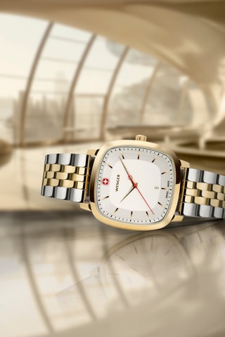 Roestvrijstalen Quartz Horloge - Zilverkleurig, goudkleurig en wit