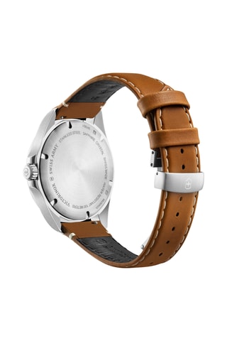 Leren Quartz Horloge - Bruin en blauw