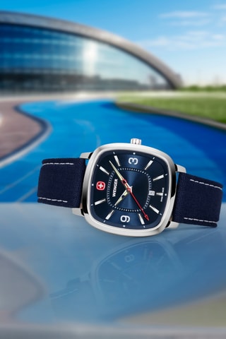 Quartz Horloge - Blauw en zilverkleurig
