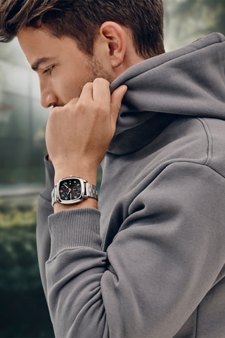 Roestvrijstalen Quarts Horloge - Chronograaf - Zilverkleurig