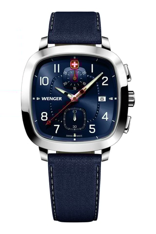 Quartz Horloge - Chronograaf - Blauw en Zilverkleurig