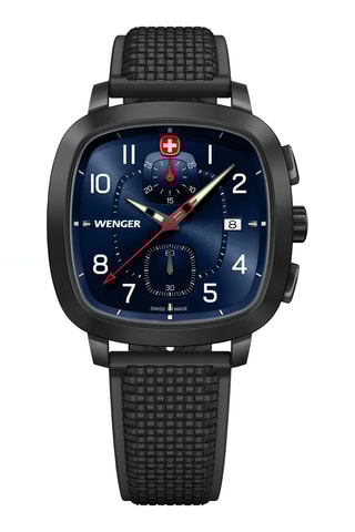 Silicone Quartz Horloge - Chronograaf - Zwart