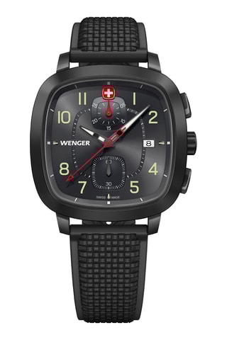 Silicone Quartz Horloge - Chronograaf - Zwart