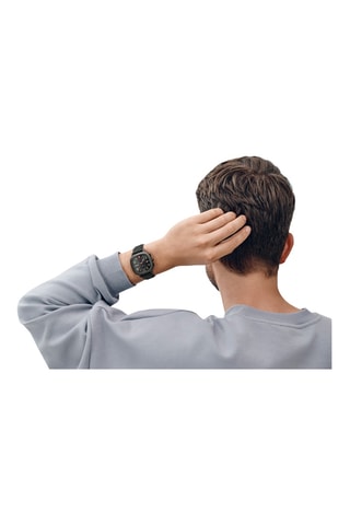 Silicone Quartz Horloge - Chronograaf - Zwart