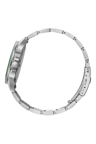 Roestvrijstalen Quartz Horloge - Zilverkleurig en Groen