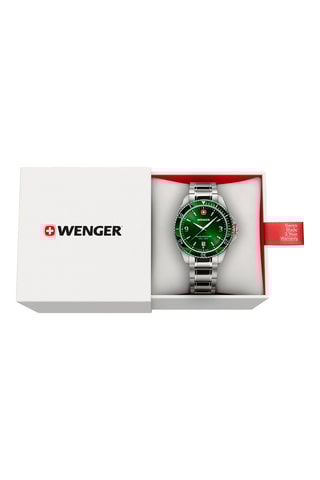 Roestvrijstalen Quartz Horloge - Zilverkleurig en Groen