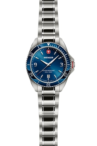 Roestvrijstalen Quartz Horloge - Zilverkleurig en Blauw