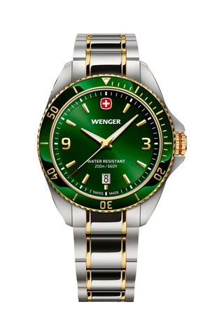 Roestvrijstalen Quartz Horloge - Zilverkleurig en Groen