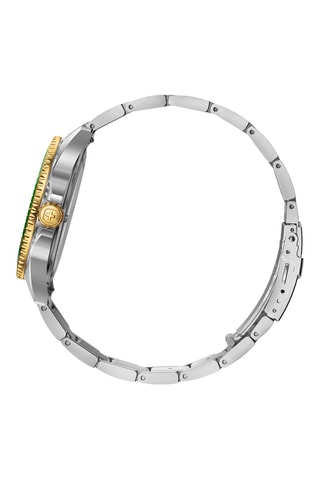 Roestvrijstalen Quartz Horloge - Zilverkleurig en Groen