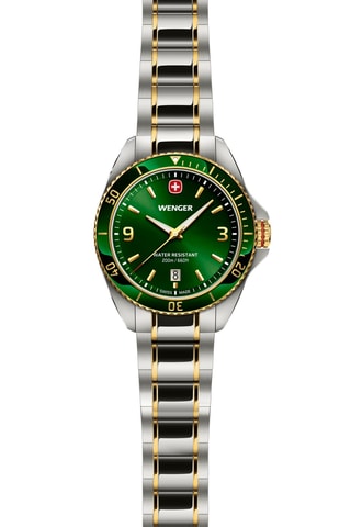 Roestvrijstalen Quartz Horloge - Zilverkleurig en Groen