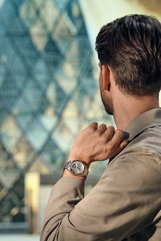 Roestvrijstalen Quartz Horloge - Zilverkleurig en zwart