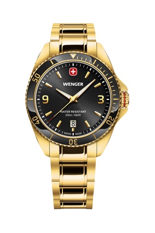 Roestvrijstalen Quartz Horloge - Goudkleurig en zwart