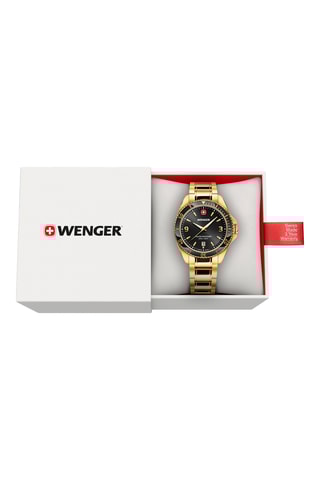 Roestvrijstalen Quartz Horloge - Goudkleurig en zwart