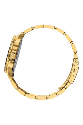 Roestvrijstalen Quartz Horloge - Goudkleurig en zwart