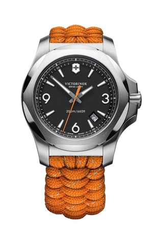 Nylon Quartz Horloge - Oranje en zilverkleurig