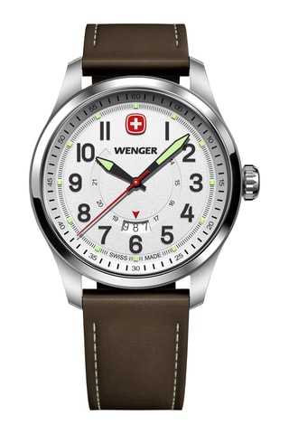Leren Quartz Horloge - Bruin en Zilverkleurig