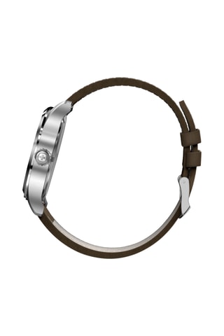 Leren Quartz Horloge - Bruin en Zilverkleurig