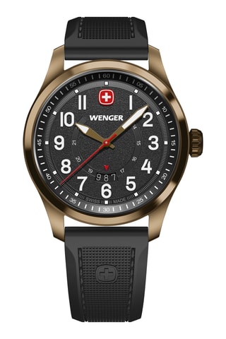 Silicone Quartz Horloge - Zwart en goudkleurig