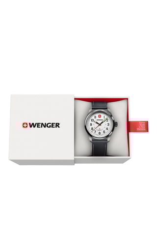 Leren Quartz Horloge - Zwart en Zilverkleurig