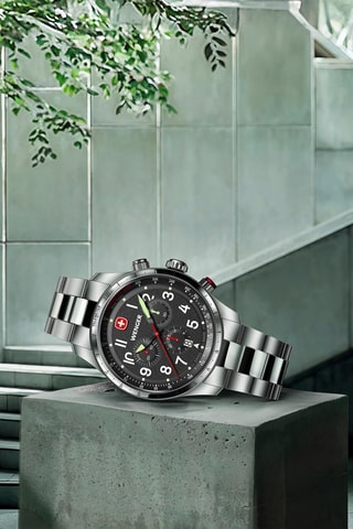 Roestvrijstalen Quartz Horloge - Tachymeter - Zilverkleurig
