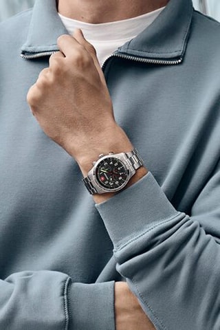 Roestvrijstalen Quartz Horloge - Tachymeter - Zilverkleurig