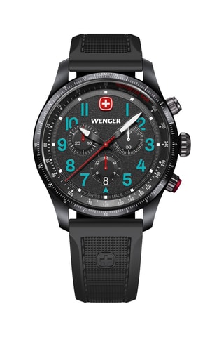 Silicone Quartz Horloge - Chronograaf - Zwart